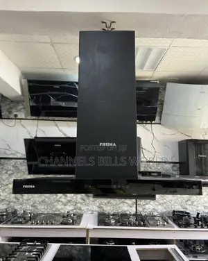 90cm Black Island Extractor Kitchen Hood