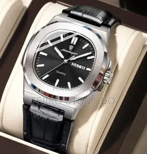 Poedagar New Waterproof Luminous Calendar Stainless Steel Watch