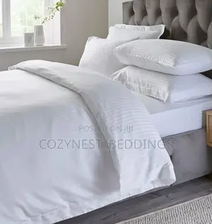 White Duvet Bedsheet Set – 100% American Cotton Hotel Standard (6x6)