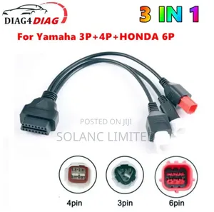 3 in 1 Motorcycle Powerbike Obd2 Diagnostic Connector Cable