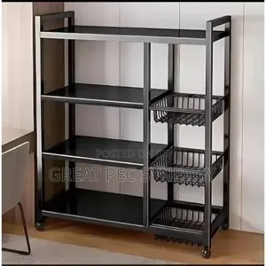Standing Kitchen Rack With 3 Baskets