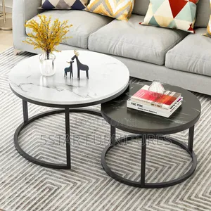 Set of 2 Nested Round Coffee Table