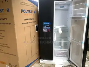 Polystar Pv-Sbs776wd-Inv Double Door Black Refrigerator