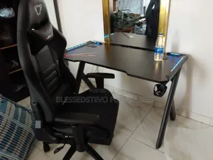 Game Chair and Table Black Colour