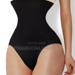 High -Waist Tummy Control Girdle Pant - Black