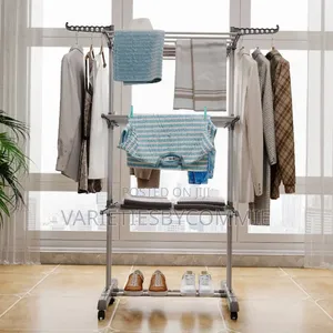 3 Tiers Cloth Hanger/Rack With Wheels