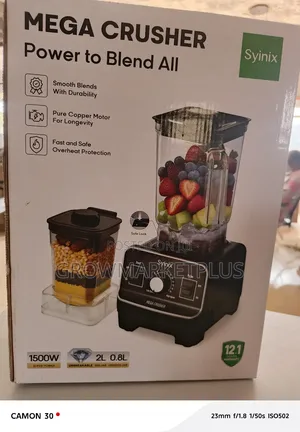 Syinix Blender 1500w- Powerful and Reliable