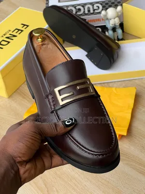 Men's Single Sole Coperate Fendi Leather Shoe