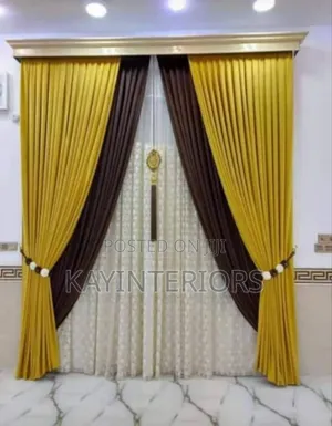 2 Mixed Turkish Curtains With Accessories