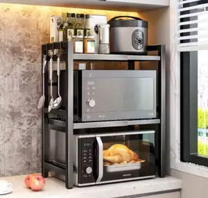 2 Tiers Expandable Microwave Rack