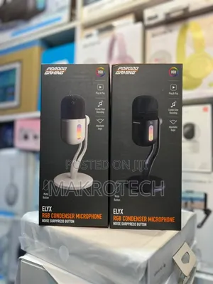 Porodo Gaming Elyx Rgb Condenser Microphone With Noise Surppress Butto