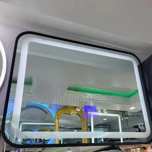 Black Frame 80x60cm Led Mirror With Bluetooth