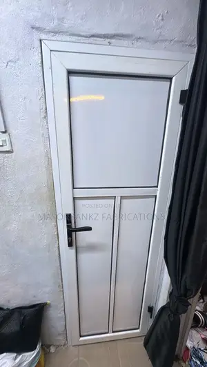 White Coated Aluminium Hinge Door