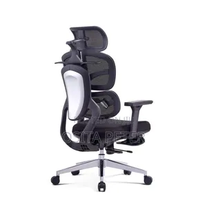 Office Chair With Foot Rest, Black Color