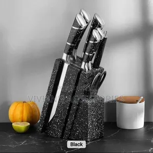 Stainless Steel Quality Marble Kitchen Knife Set 