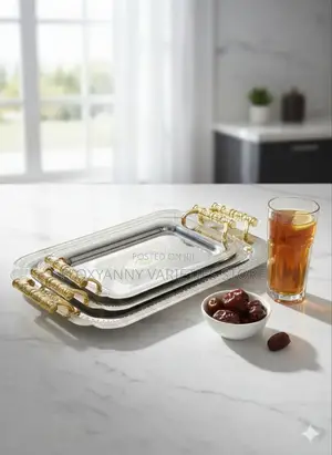 3 Piece Aluminum Tray Set