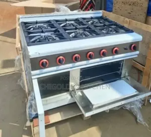 Industrial 6 Burner Gas Cooker With Oven