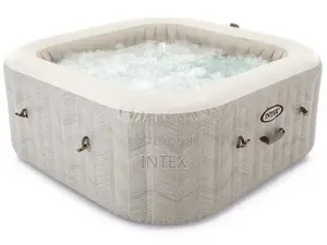 Intex 28446 Purespa Chevron Deluxe 4p 175x175x28 Cm Inflatable Hot Tub