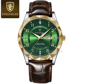 Poedagar Luxury High Quality Watches 4 Men Quartz Leather Waterproof