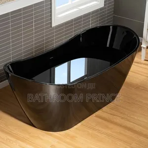Polish Black Freestand Acrylic Bathtub