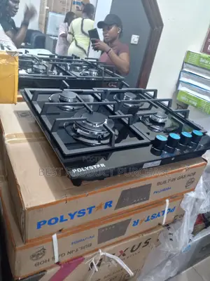 Polystar Inbuilt Stainless Gas Hob – 4 Burner