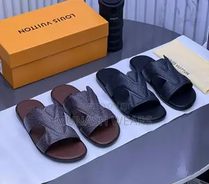 Louis Vuitton Leather Slipers 40-46 Brown And Black