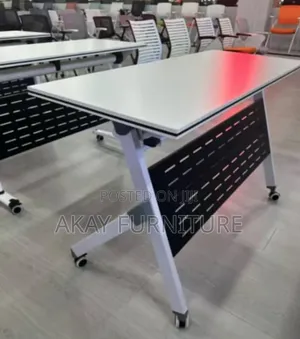White Foldable Training Table