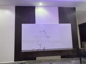 Luxury Tv Wall Panel With Wooden Fluted Design Floating Media Unit