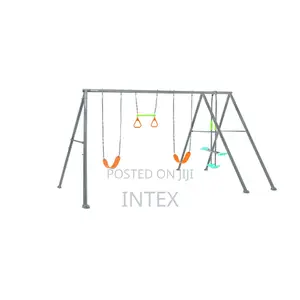 Swing Glide Four Feature Gray Swing Set