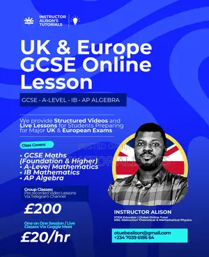 Online Math, Physics Chemistry Tutor for Gcse, Jamb, Sat, Waec