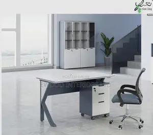 High Quality Office Table With Metal Leg and Mobile Drawers