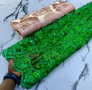 Green Quality Sample Lace Materials