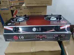 Lg Tabletop 2-Burner Glass Top Gas Cooker Lg-004gls-Ns