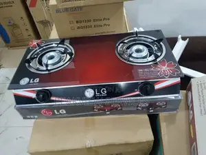 Lg Tabletop Dual Burner Glass Gas Cooker Lg-004gls-Ns