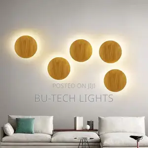 Wooden Round Wall Sconce