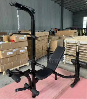 Brand New Semi Commercial Adjustable Bench With Lat Pull Down