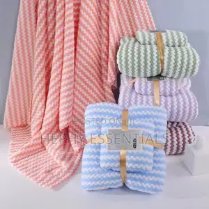 2in1 Bath Towel Set Super Soft Highly Absorbent Quick Drying Coral