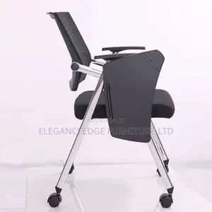 Black Seminar, Conference, Meeting Room Chair With Tyres