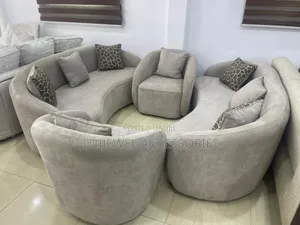 Foreign 7 Seater Sofa Chair Set Gold/Brown