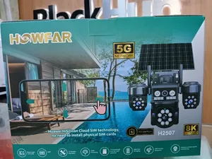 Howfar H2507 Triple 8mp Hd Camera, Solar Powered CCTV Using Esim