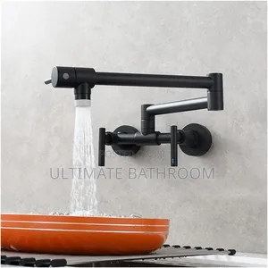 Black Hot And Cold Pot Filler Tap