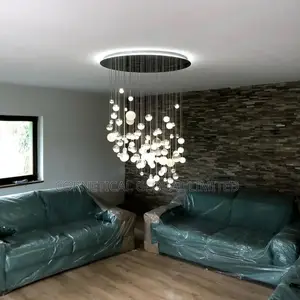 Modern Luxury Bubble Cascade Glass Pendant Chandelier