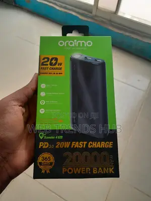 Oraimo 20,000mah 20w Fast Charging Powerbank Traveler 4 Pro Opb-P204dq