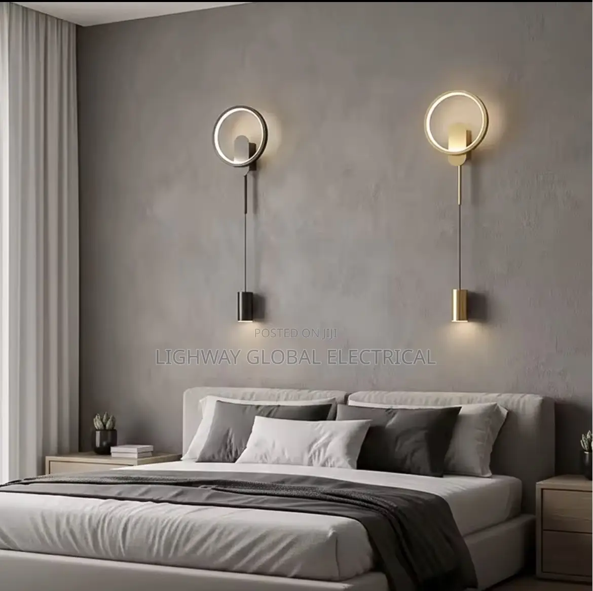 Modern Black/Gold Led Wall Lamp