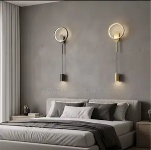 Modern Black/Gold Led Wall Lamp