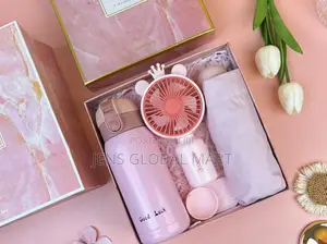 Gift Set Containing Fan , Umbrella and Flask
