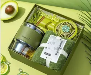 Gift Set Containing Towel, Fan and Cup