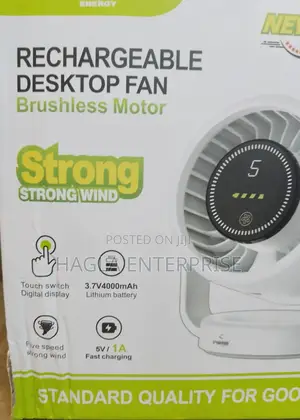 Rechargeable Desktop Fan (Brushless Motor)