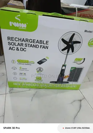 Iwin Rechargeable Solar Fan 18 Inches