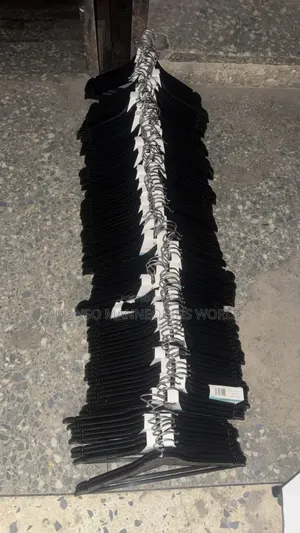 Sets Of Black Plastic Clothing Hangers